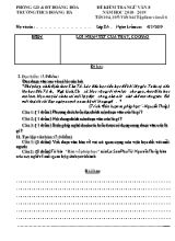 Đề kiểm tra môn Ngữ văn Lớp 8 - Tiết 104+105 Viết bài Tập làm văn số 6 - Năm học 2018-2019 - Trường THCS Hoằng Hà